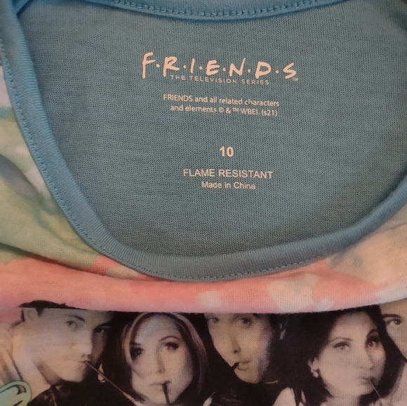 Girls Friends Pajamas Size 10 - Picture 2 of 2